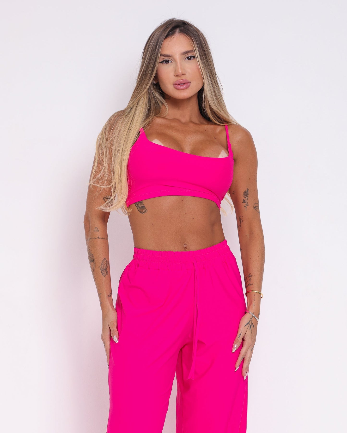 Conjunto Calça Pantalona Wide + Top Bruna