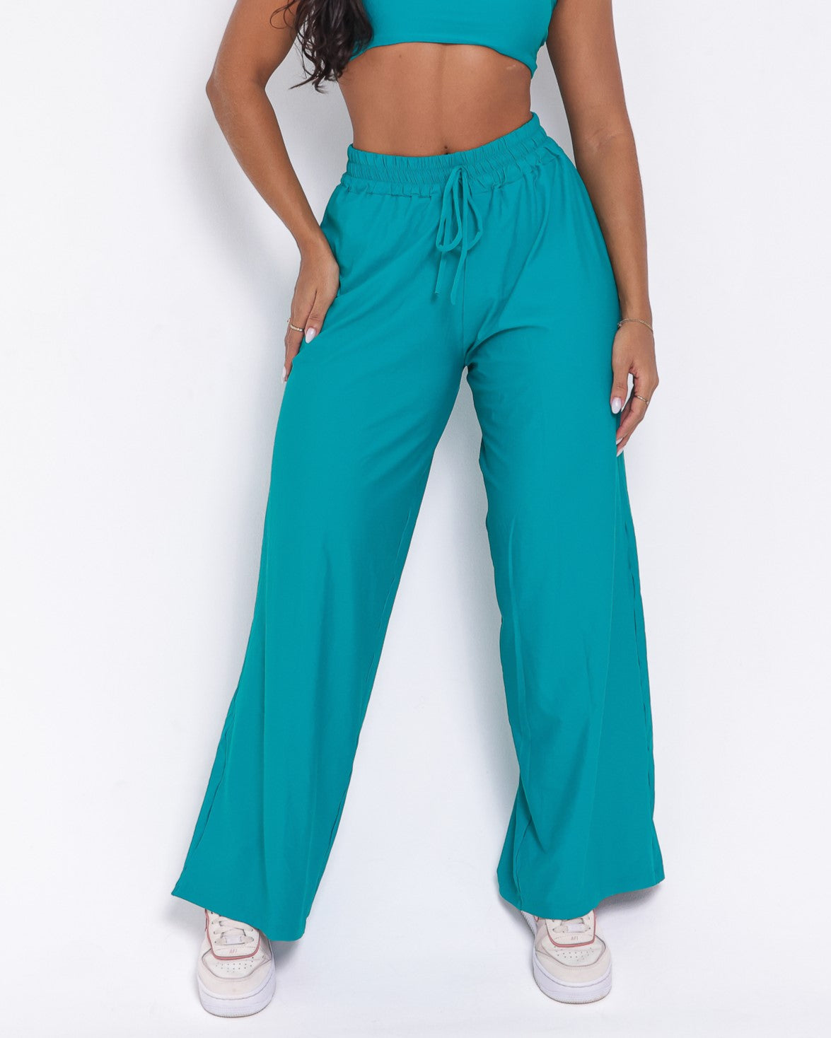 Conjunto Calça Pantalona Wide + Top Bruna