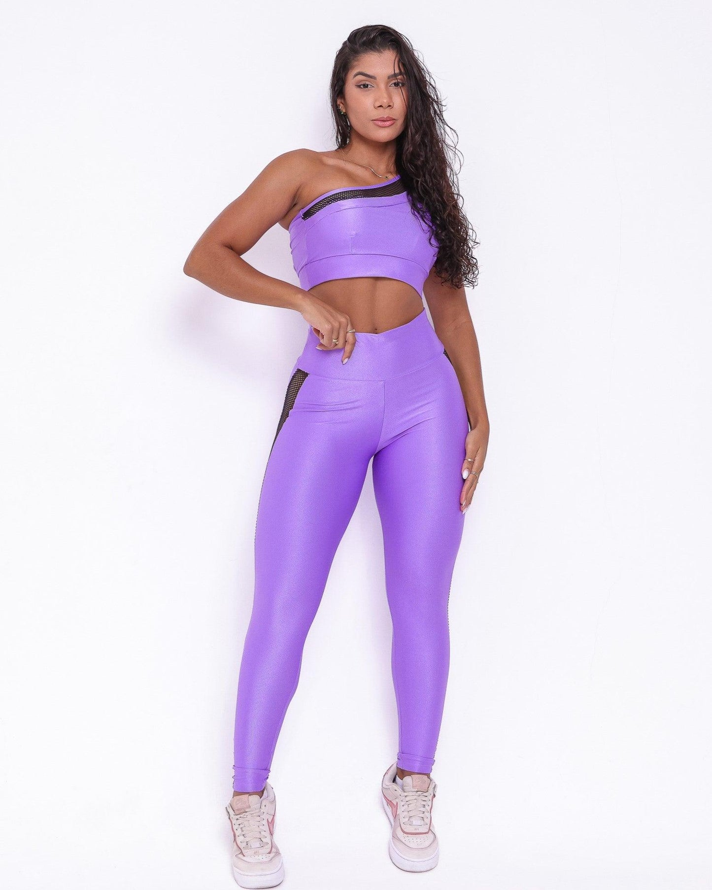 Conjunto Legging Básico Essence Tela Lateral + Top