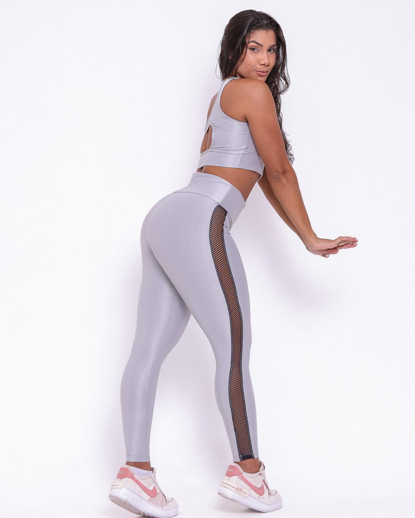 Conjunto Legging Básico Essence Tela Lateral + Top