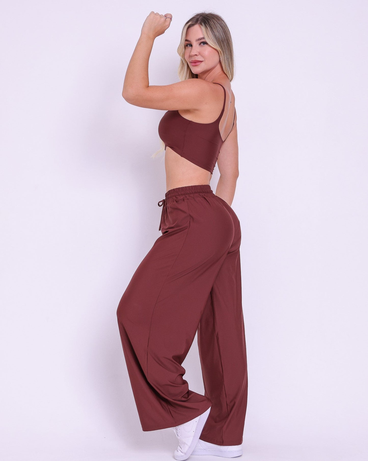 Conjunto Calça Pantalona Wide + Top Bruna