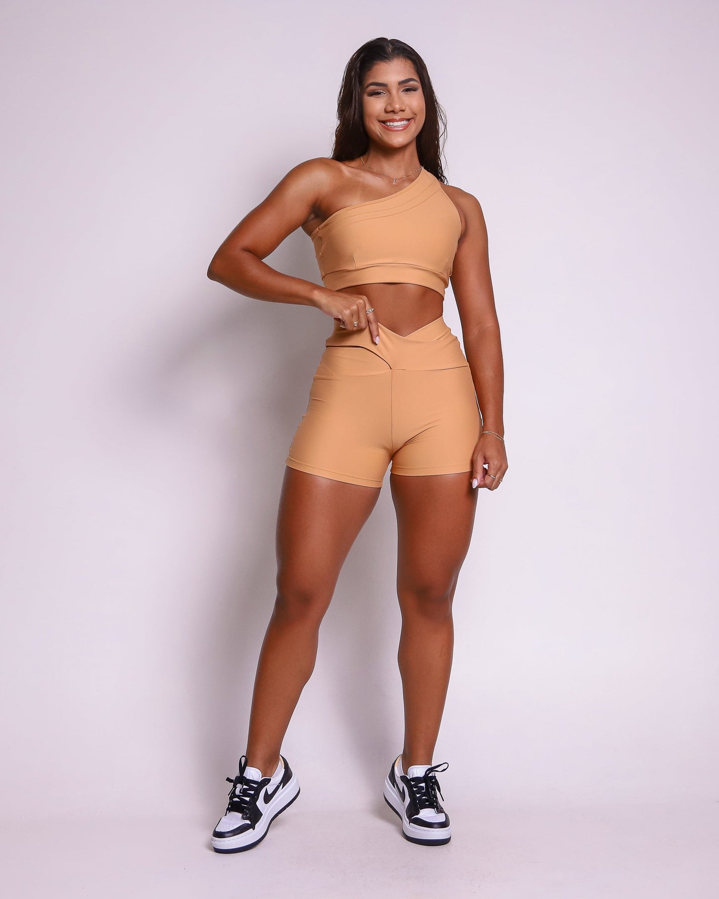 Conjunto Short Básico Cós Cruzado Light + Top Paloma