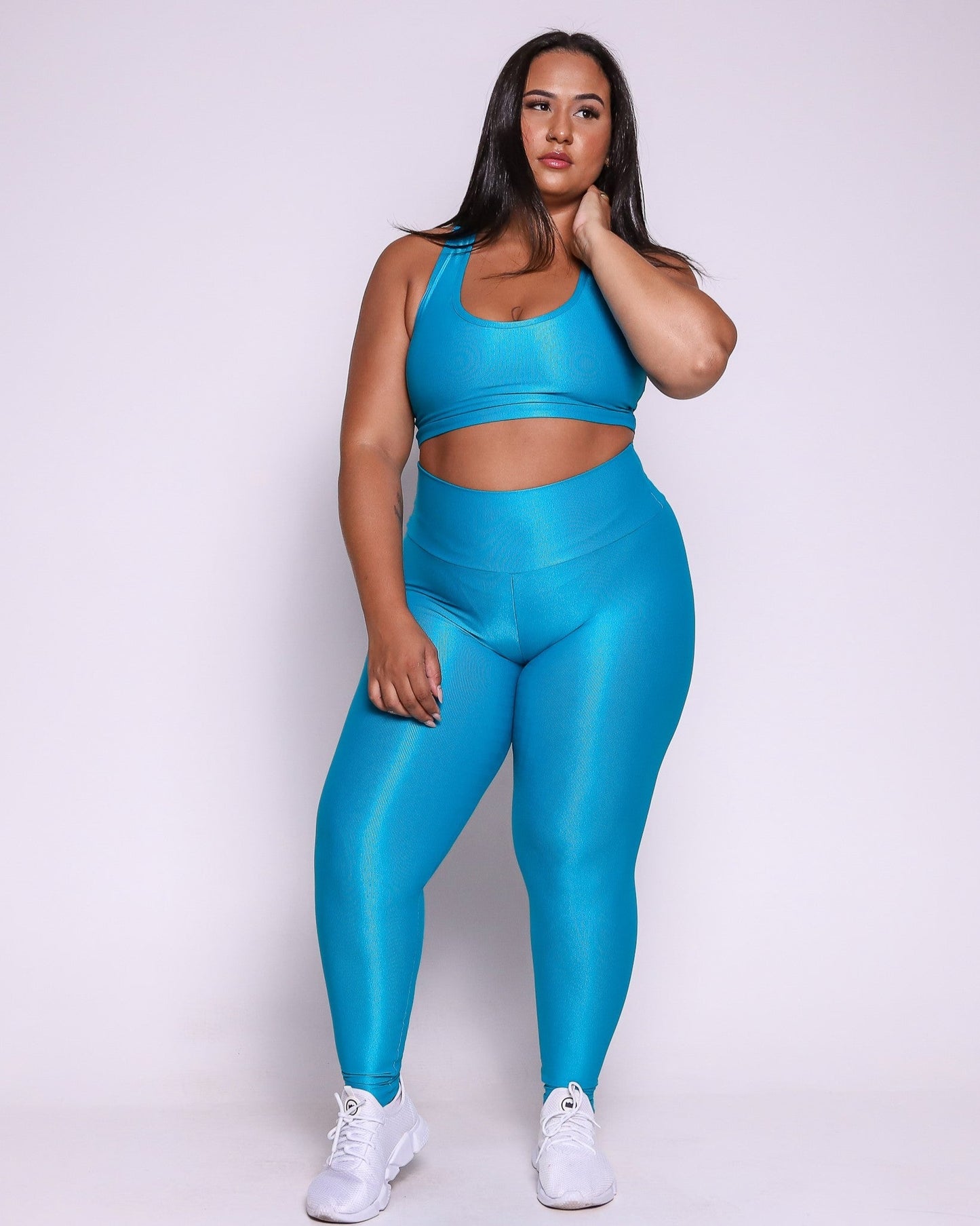 Conjunto Legging Curve Plus Size + Top Nadador (Todas cores)