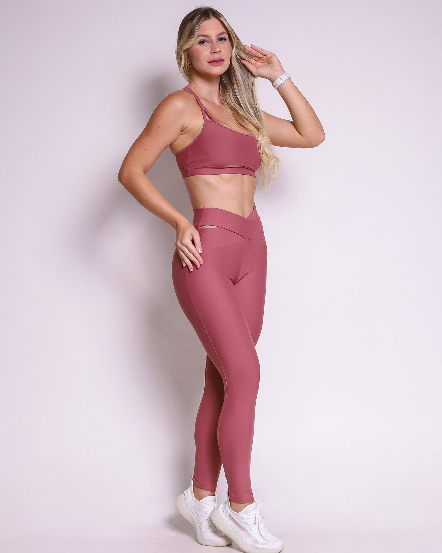 Conjunto Legging Básico Cós Cruzado Light + Top Lu