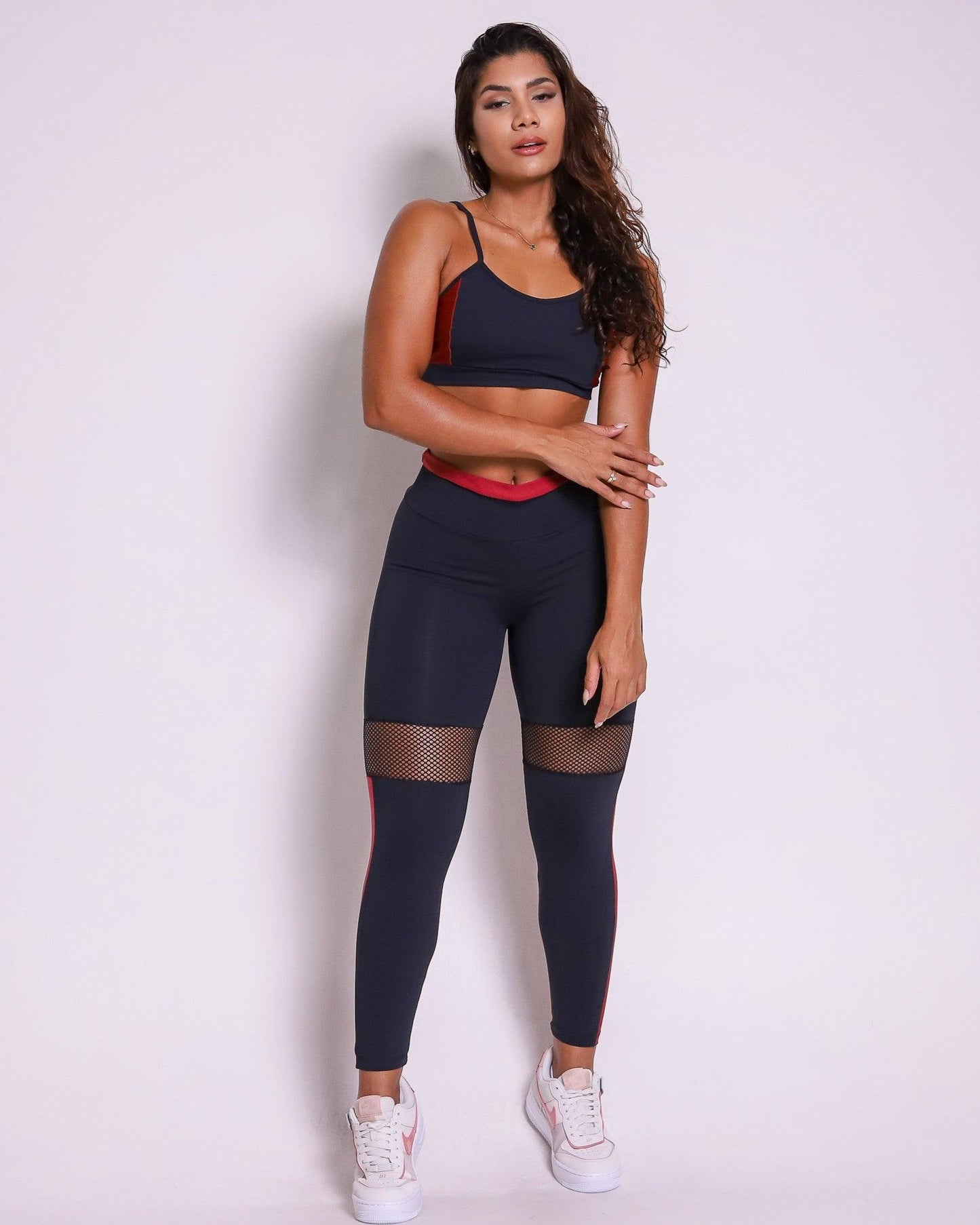 Conjunto Legging Empina Bumbum Metalic + Top