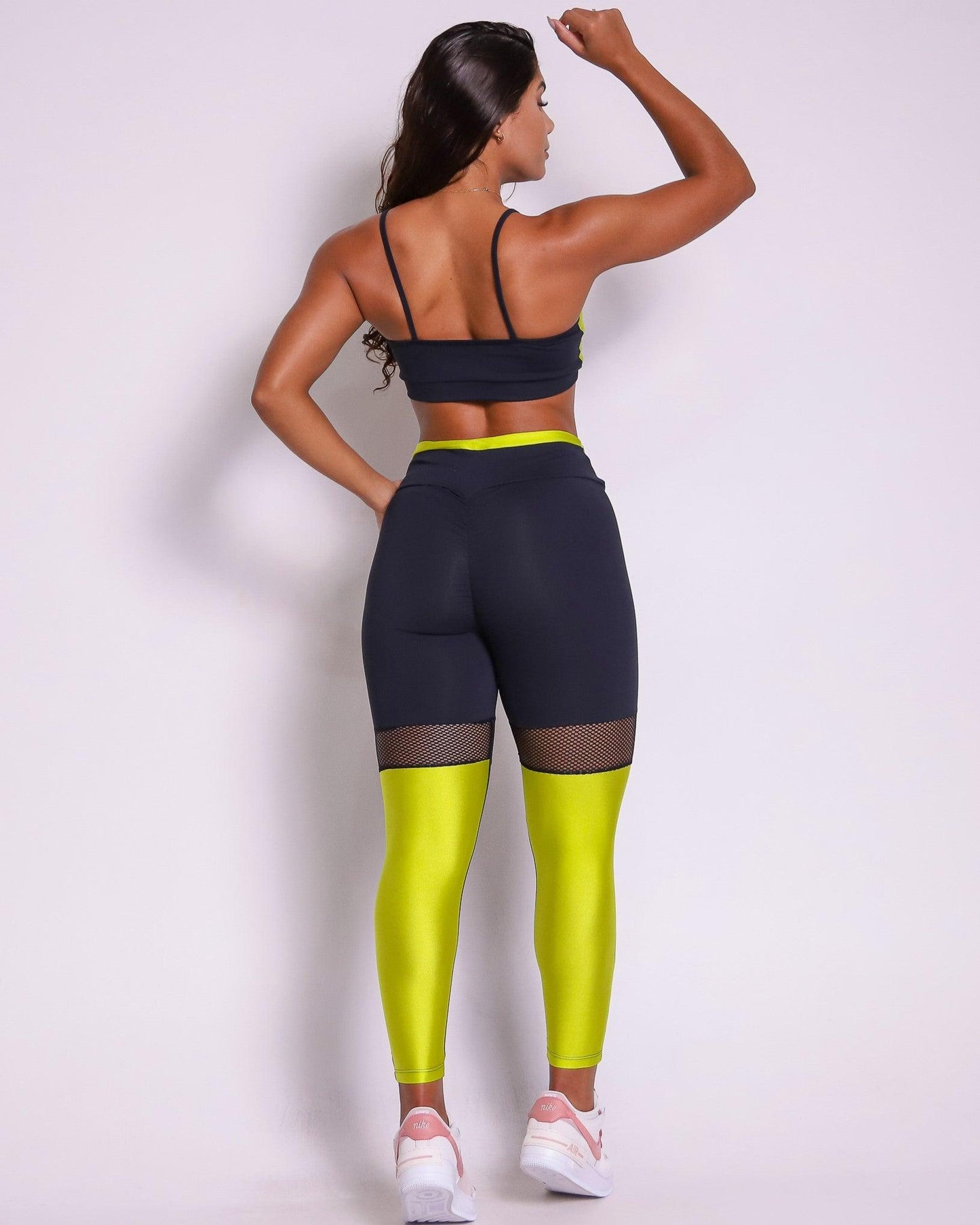 Conjunto Legging Empina Bumbum Metalic + Top