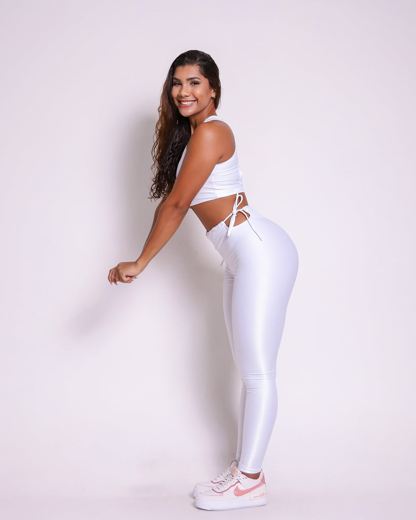 Conjunto Legging Empina Bumbum Vivo Cós Ajuste Compressão + Top Paloma