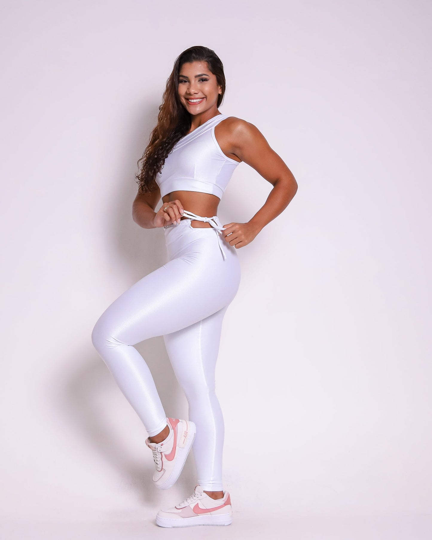 Conjunto Legging Empina Bumbum Vivo Cós Ajuste Compressão + Top Paloma