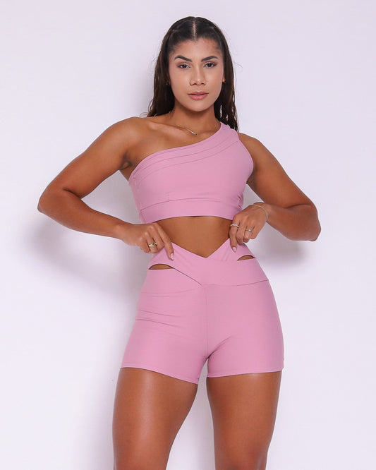 Conjunto Short Básico Cós Cruzado Light + Top Paloma