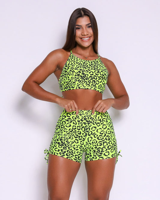 Conjunto Short Básico Cross Onça Colors + Top Paula