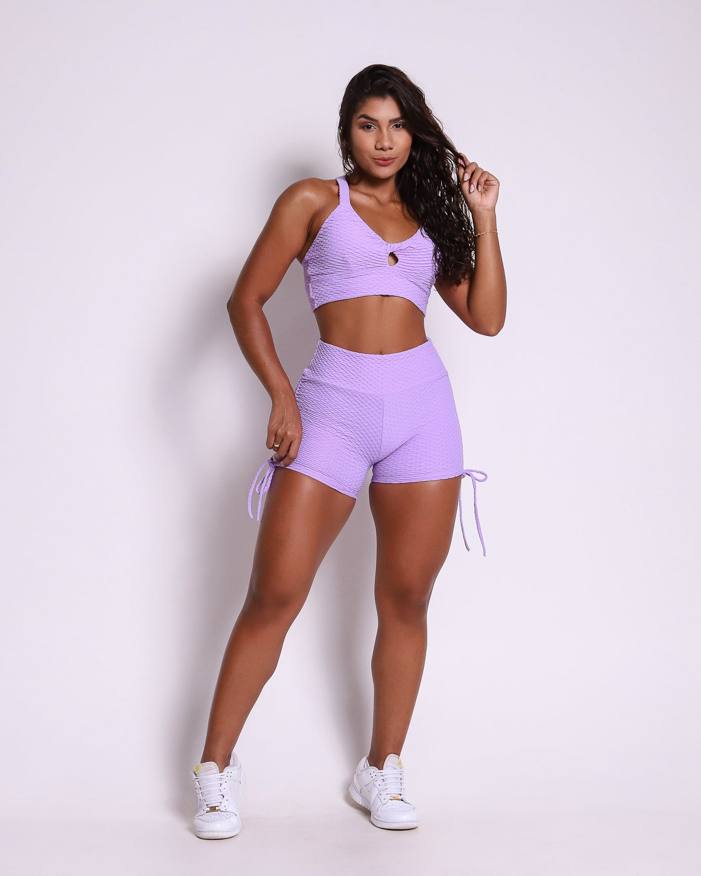 Conjunto Short Básico Cross Textura Soft + Top Karol