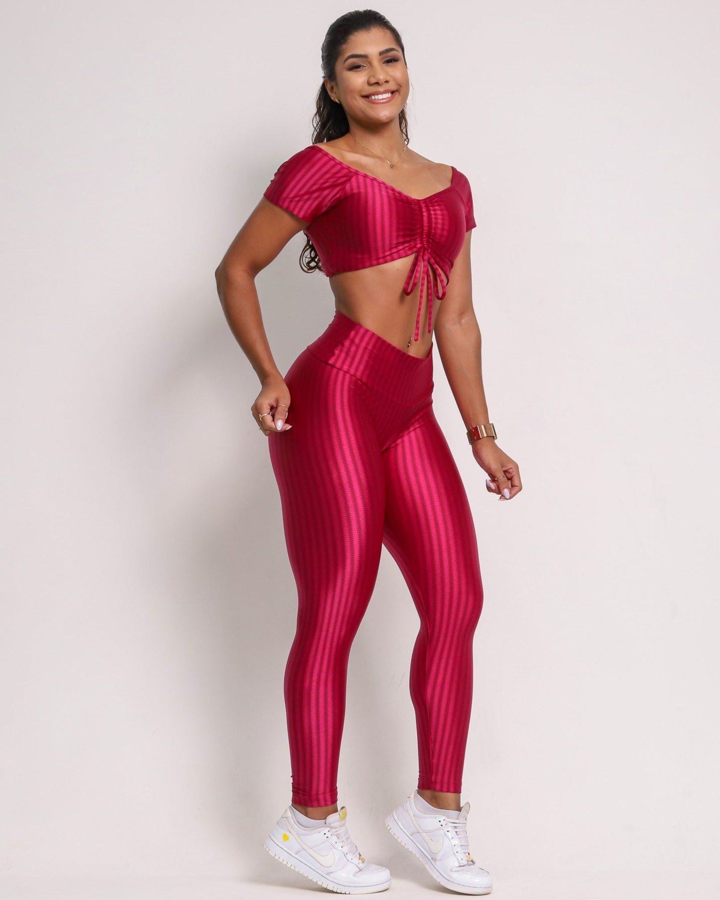 Conjunto Legging Básico Cirrê + Top Manguinha