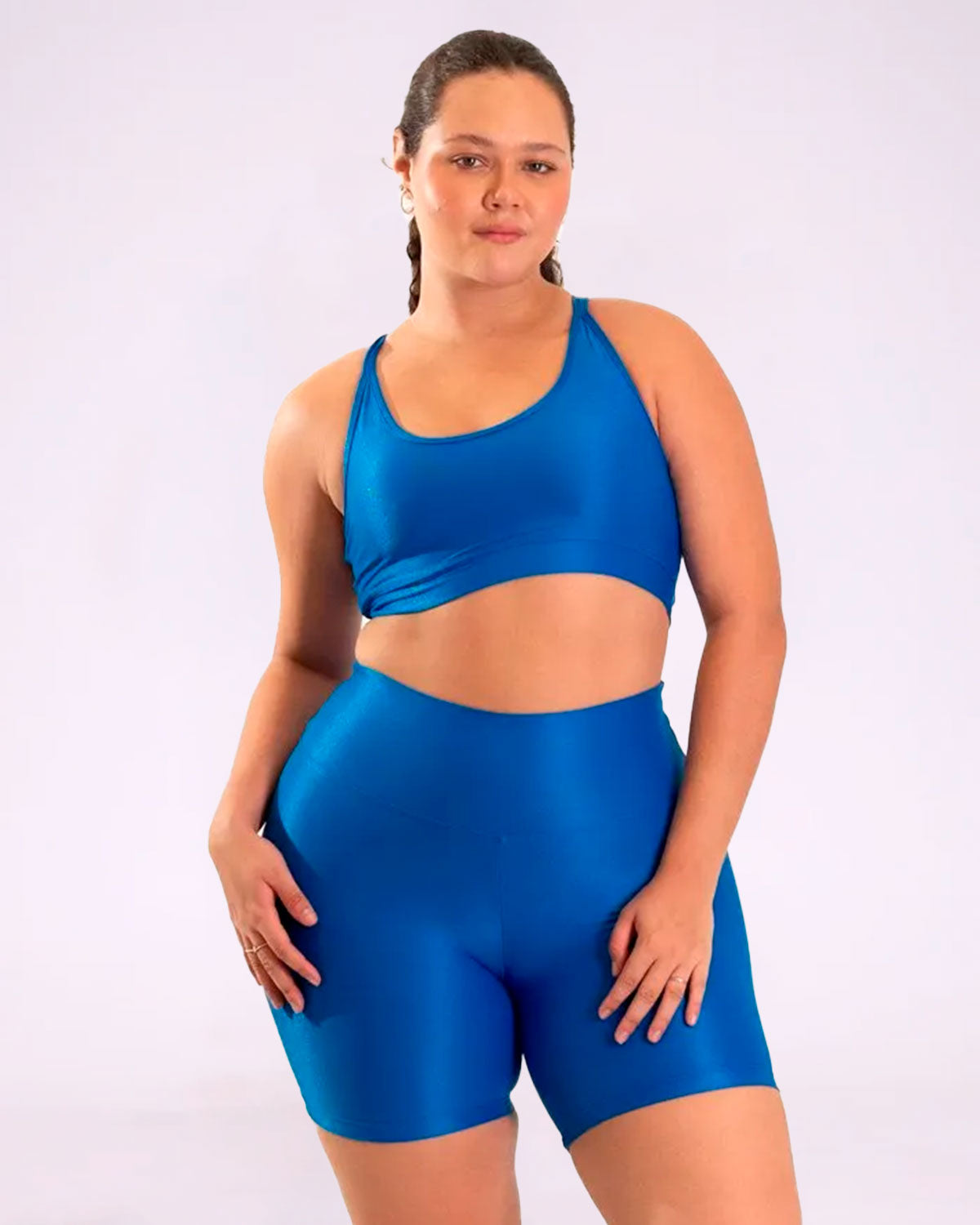 Conjunto Bermuda Curve Plus Size + Top Luna (Todas cores)