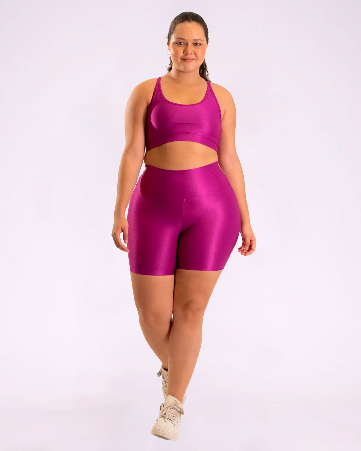 Conjunto Bermuda Curve Plus Size + Top Luna (Todas cores)