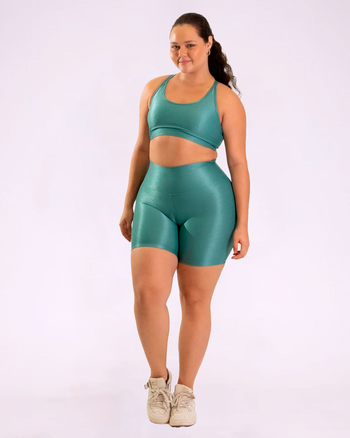 Conjunto Bermuda Curve Plus Size + Top Luna (Todas cores)