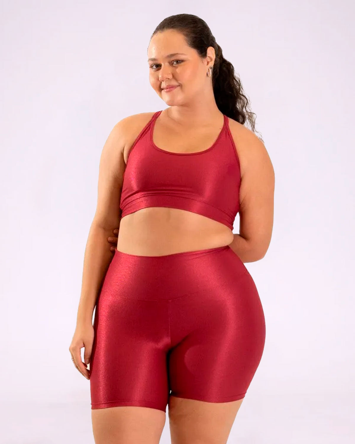 Conjunto Bermuda Curve Plus Size + Top Luna (Todas cores)